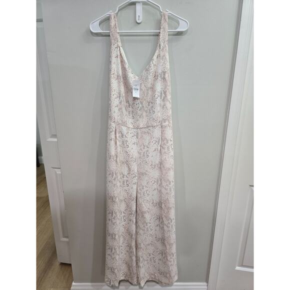 Loft Women’s Size 16 Wide Leg Cropped Snake Print Jumpsuit NWT Retails for $87!! - Picture 3 of 8